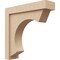 Ekena Millwork 4"W x 16"D x 16"H Thin Emerson Rough Cedar Woodgrain TimberThane Corbel, Primed Tan CORUR04X16X16EMRRCPR - alternate 1